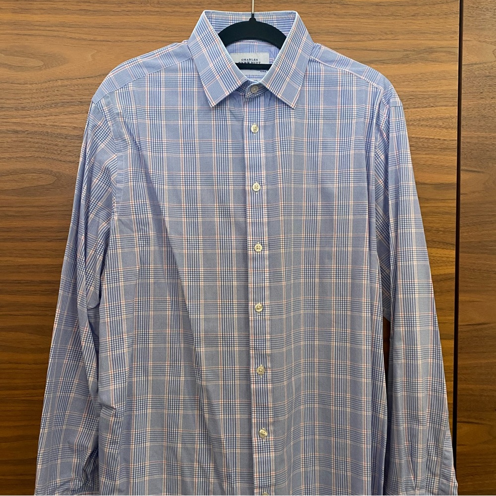 Charles Tyrwhitt - Dress Shirt - Blue Prince of Wales
